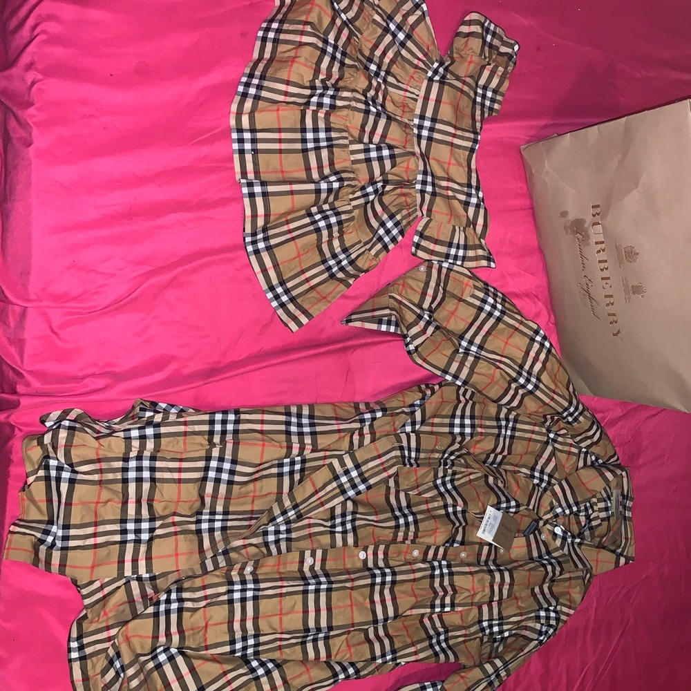 Mommy and daughter matching Burberry set